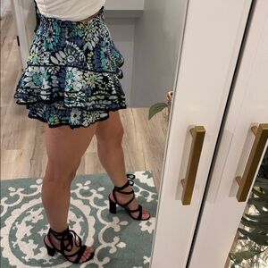 Aerie adorable floral Ruffle Skort Small